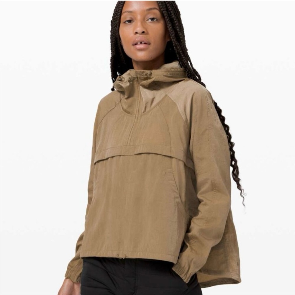 Lululemon Athletica Light Brown Hooded Jacket